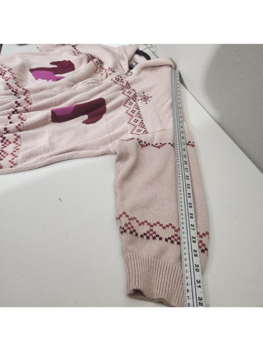 ModCloth Cardigan Womens 4X Beige Hooded Squirrel Print Cotton - Picture 8 of 11